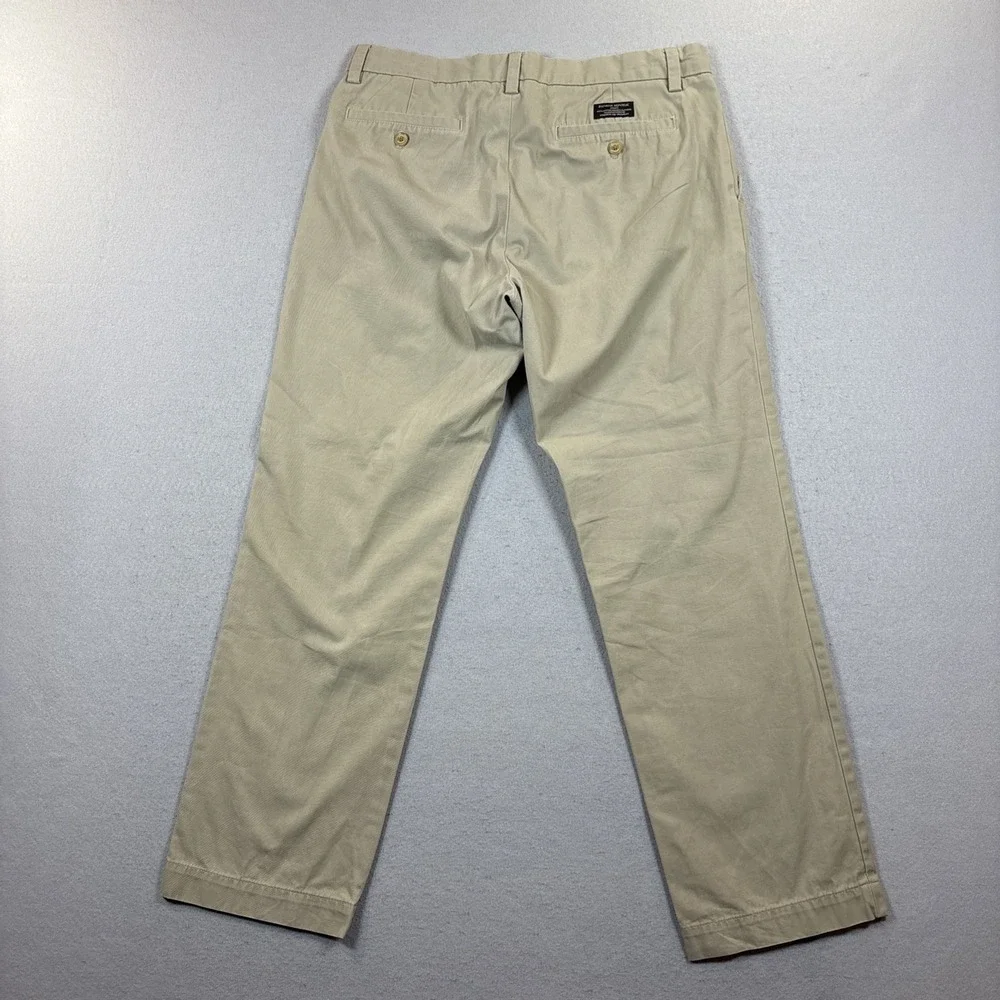 Banana Republic Pant Men's 33x30 Emerson Straight Chino 100% Cotton‎ Khaki Brown